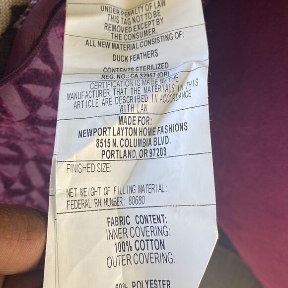 Calvin Klein Home Accent Pillows (2) 19”x19” - Picture 4 of 9